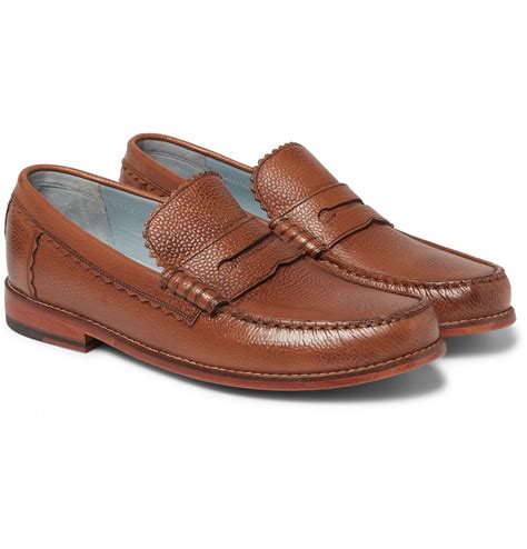 brown penny loafers for men